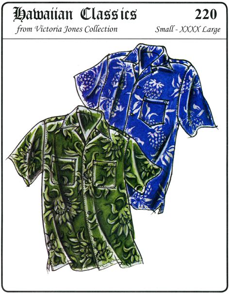 men's aloha shirt pattern